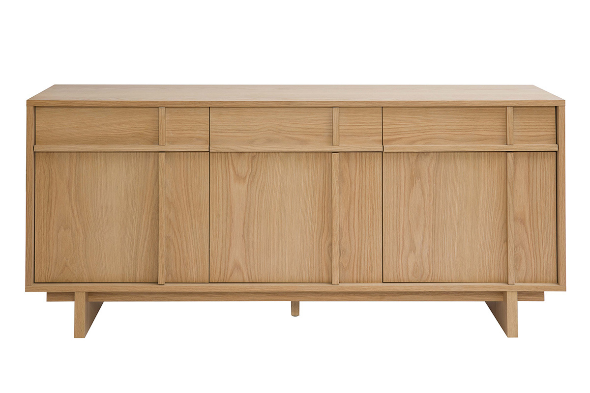 Buffet en bois clair ch�ne L160 cm ZAO