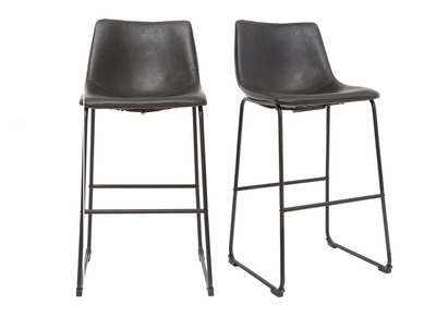 Tabourets de bar vintage noirs 73 cm (lot de 2) NEW ROCK