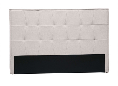 T&ecirc;te de lit en tissu effet velours textur&eacute; beige L170 cm SUKA