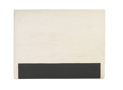 T&ecirc;te de lit en tissu velours c&ocirc;tel&eacute; beige L160 cm YOLANDA